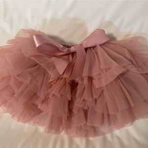 Pink Tulle Skirt with Ribbon